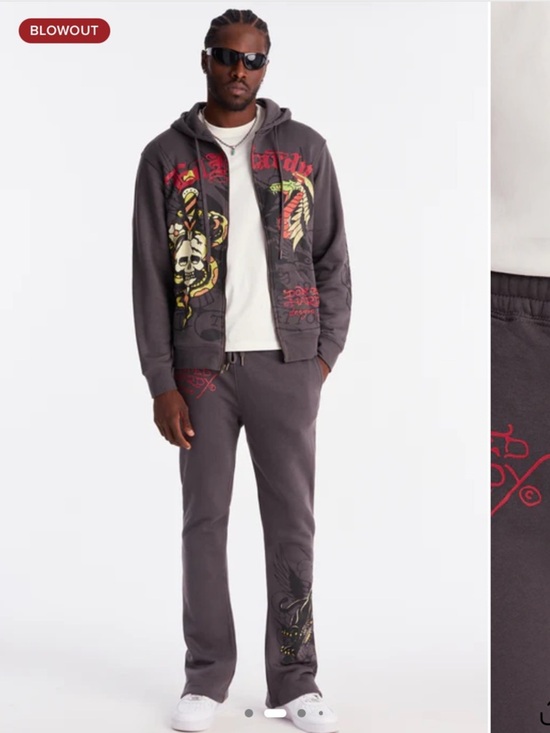 Ed Hardy Other - Ed Hardy grey sweatpants